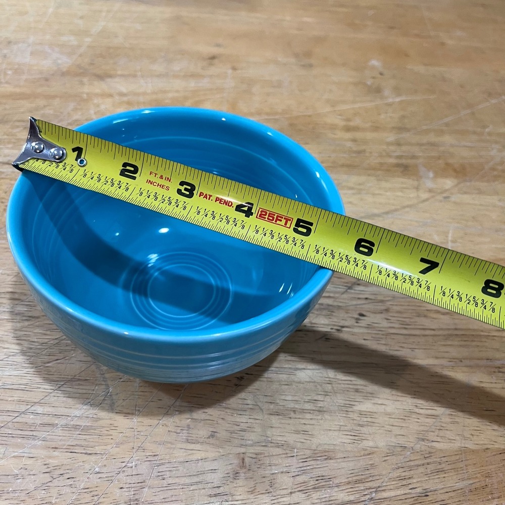 Fiesta Turquoise Small Bistro Bowl 5.5" Vtg Art Deco MCM Homer Laughlin USA Blue - Picture 4 of 4